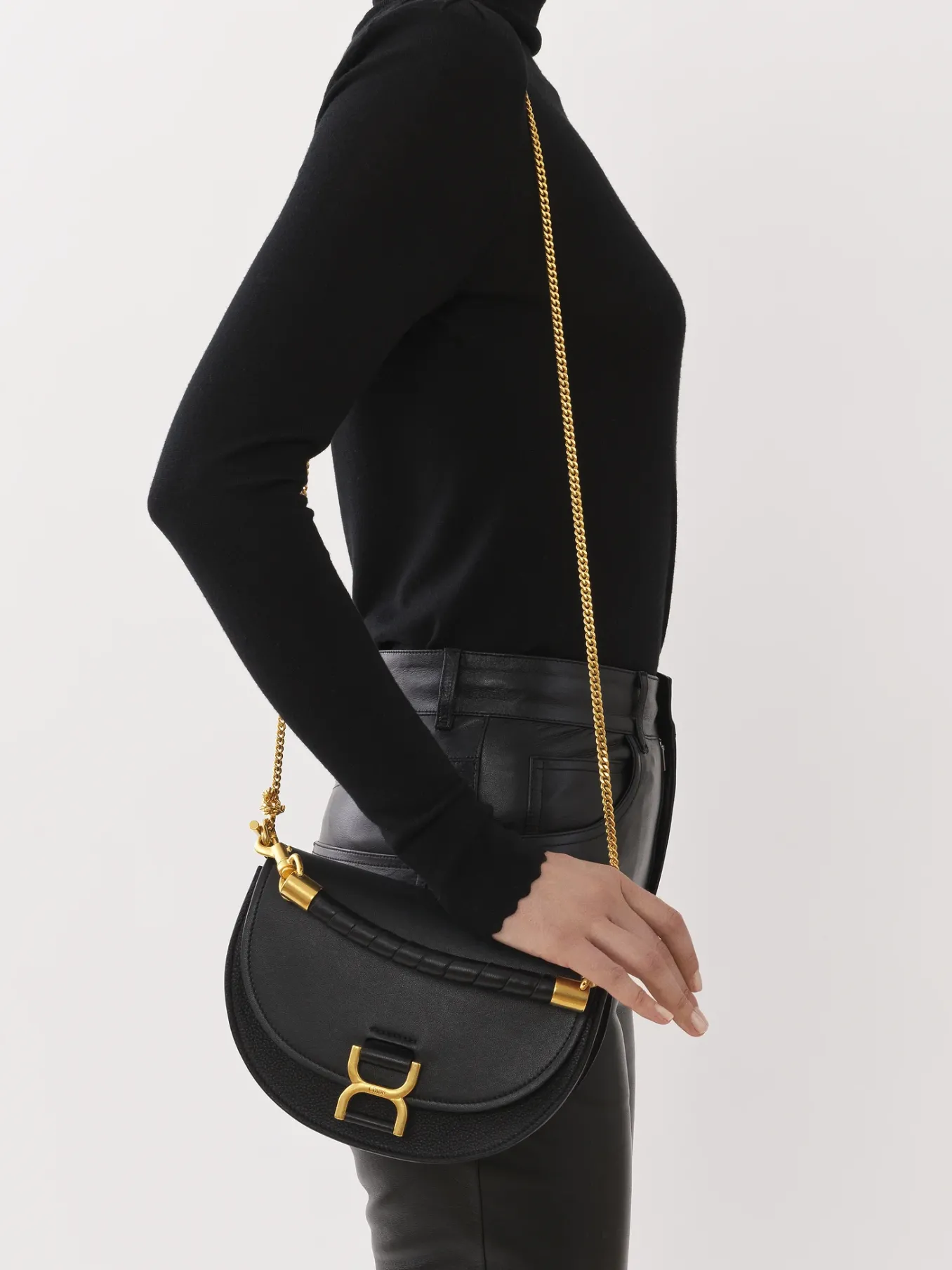 Sacs À Bandoulière-Chloé Sac Chaine Porte Épaule Marcie Noir