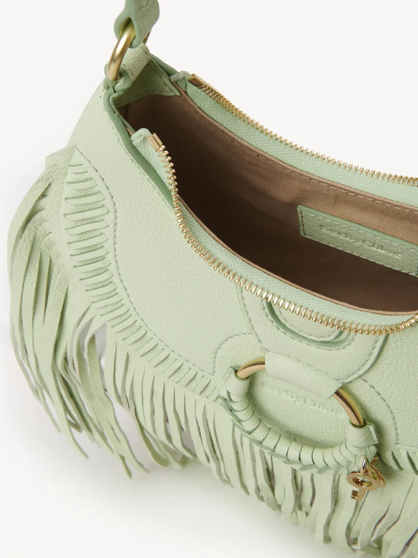 Sacs Porté Épaule-Chloé Sac Demi-Lune Hana Pastel Green