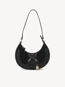 Sacs Porté Épaule-Chloé Sac Demi-Lune Hana Noir
