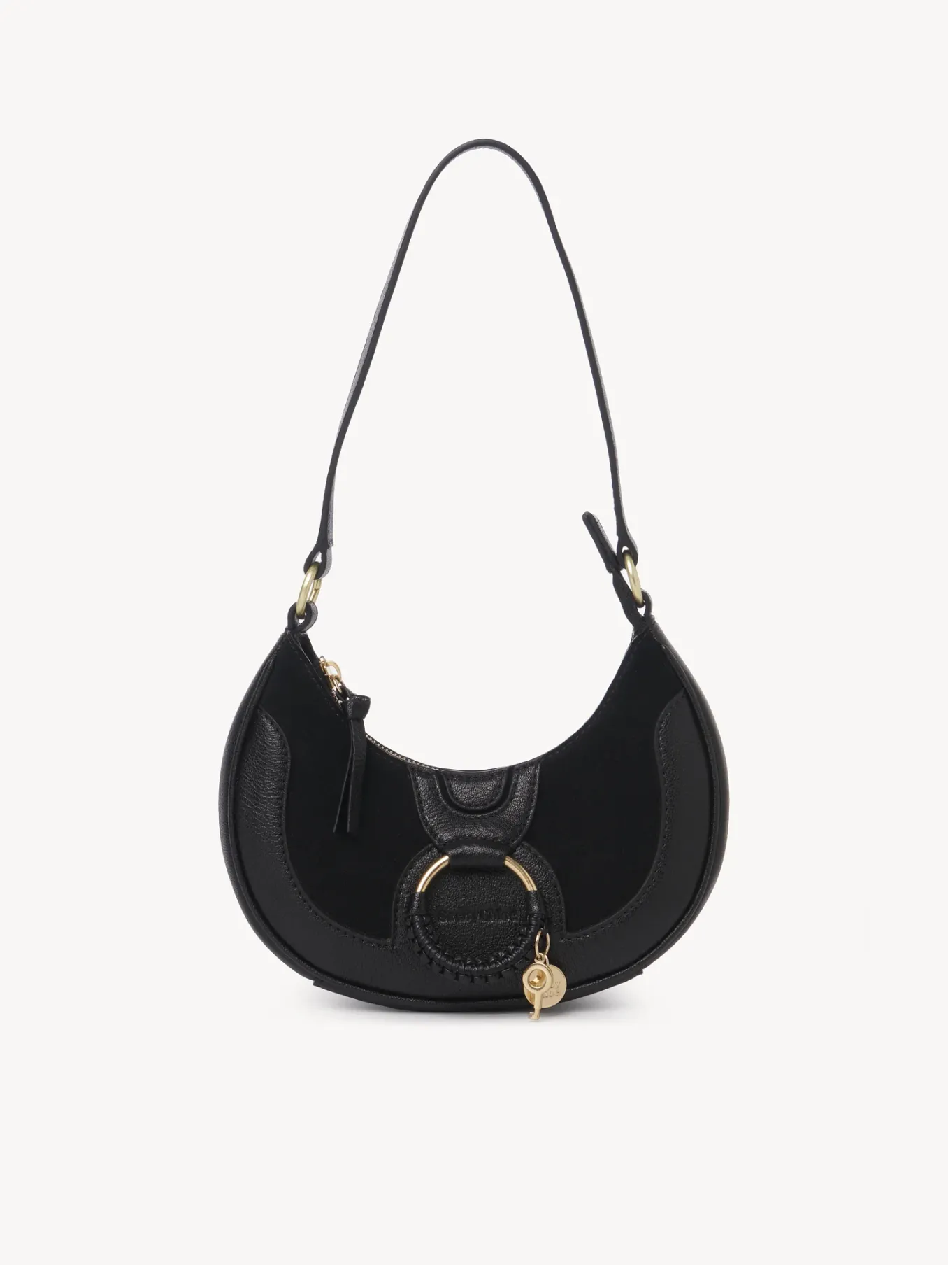 Sacs Porté Épaule-Chloé Sac Demi-Lune Hana Noir