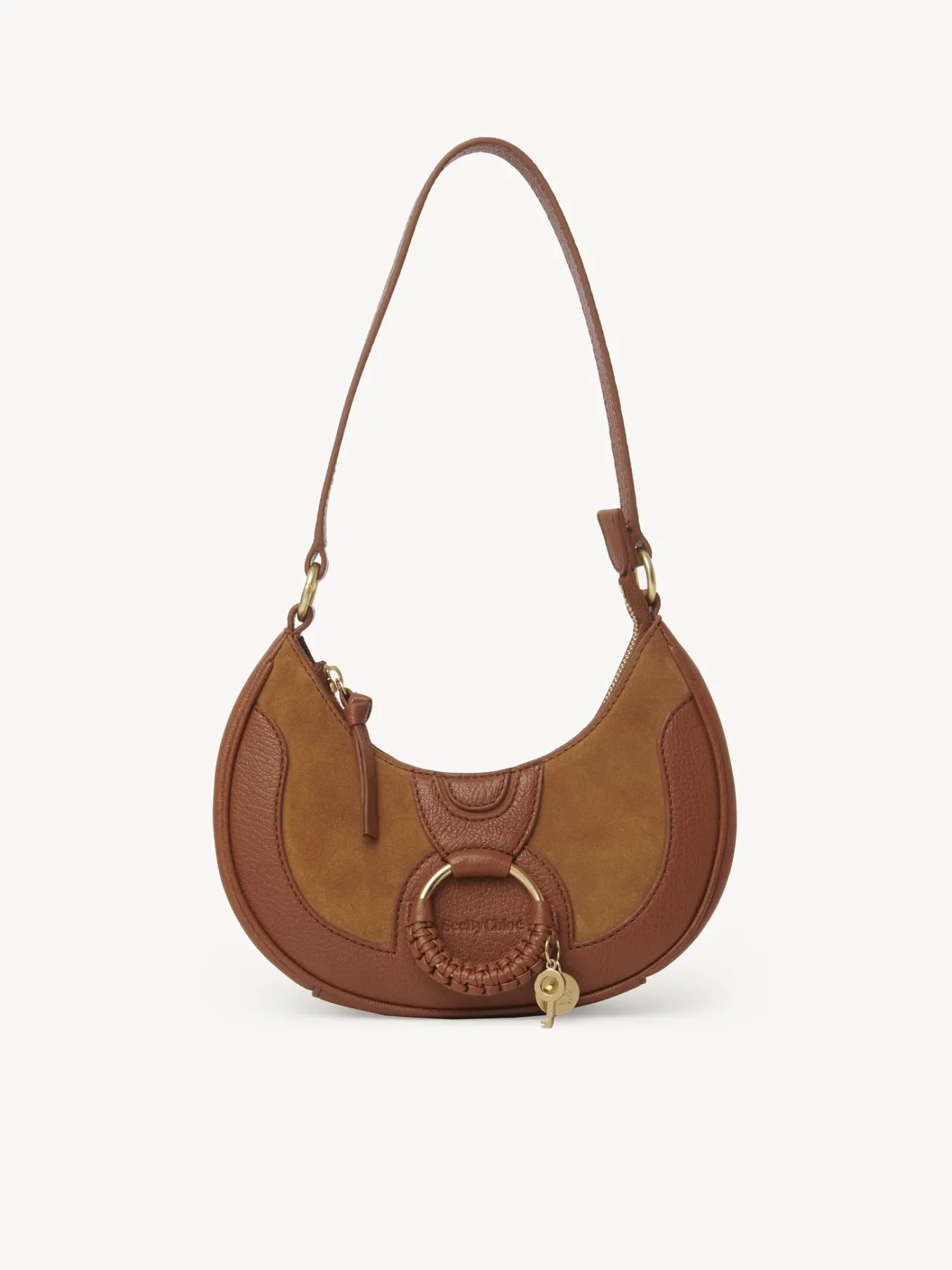 Sacs Porté Épaule-Chloé Sac Demi-Lune Hana Caramello