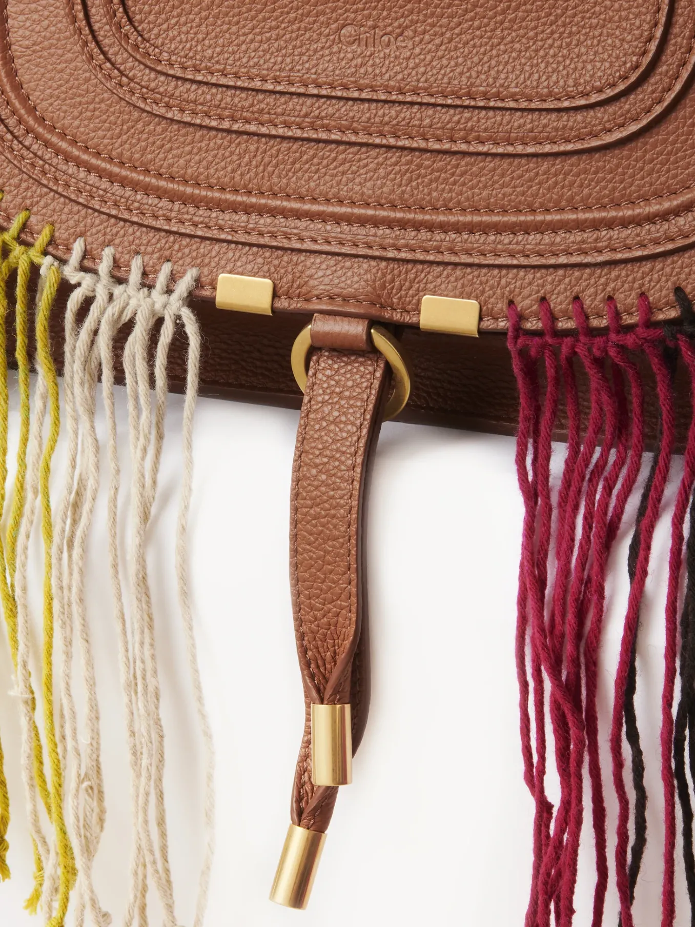 Sacs À Bandoulière-Chloé Sac Double Porte Marcie Tan