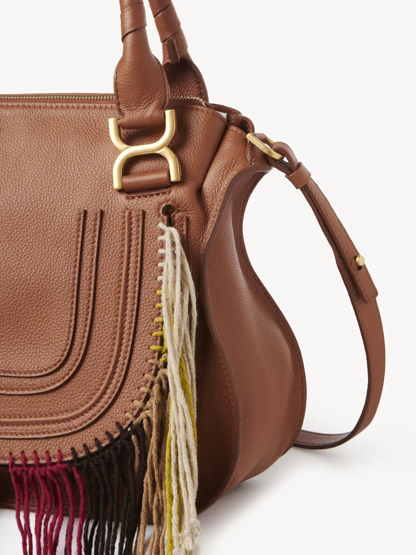 Sacs À Bandoulière-Chloé Sac Double Porte Marcie Tan