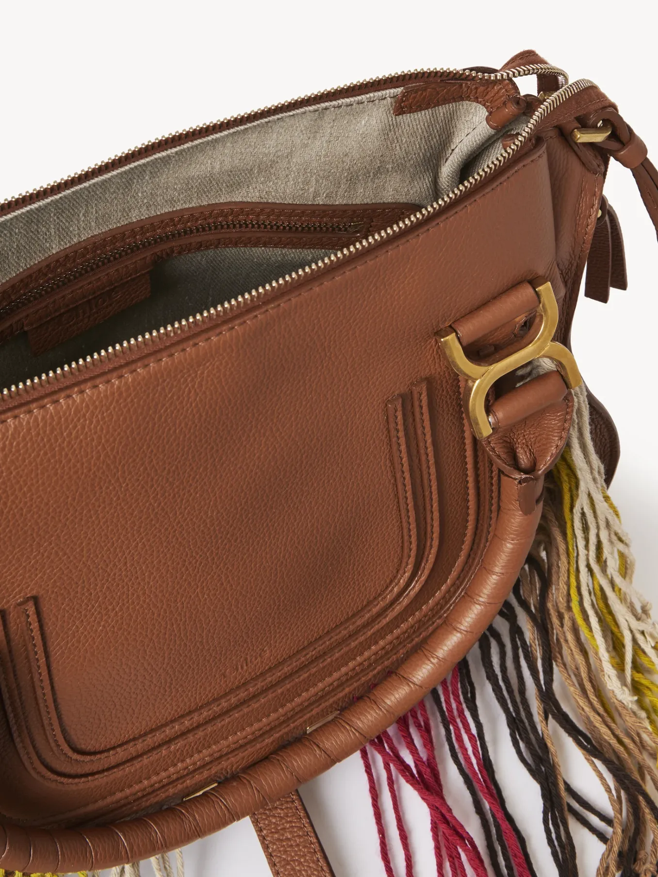 Sacs À Bandoulière-Chloé Sac Double Porte Marcie Tan