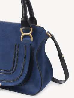 Sacs À Bandoulière-Chloé Sac Double Porte Marcie Deep Denim