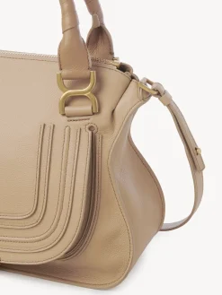 Sacs À Bandoulière-Chloé Sac Double Porte Marcie Milky Brown