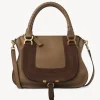 Sacs À Bandoulière-Chloé Sac Double Porte Marcie Desert Beige