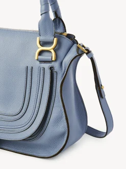Sacs À Bandoulière-Chloé Sac Double Porte Marcie Shady Cobalt