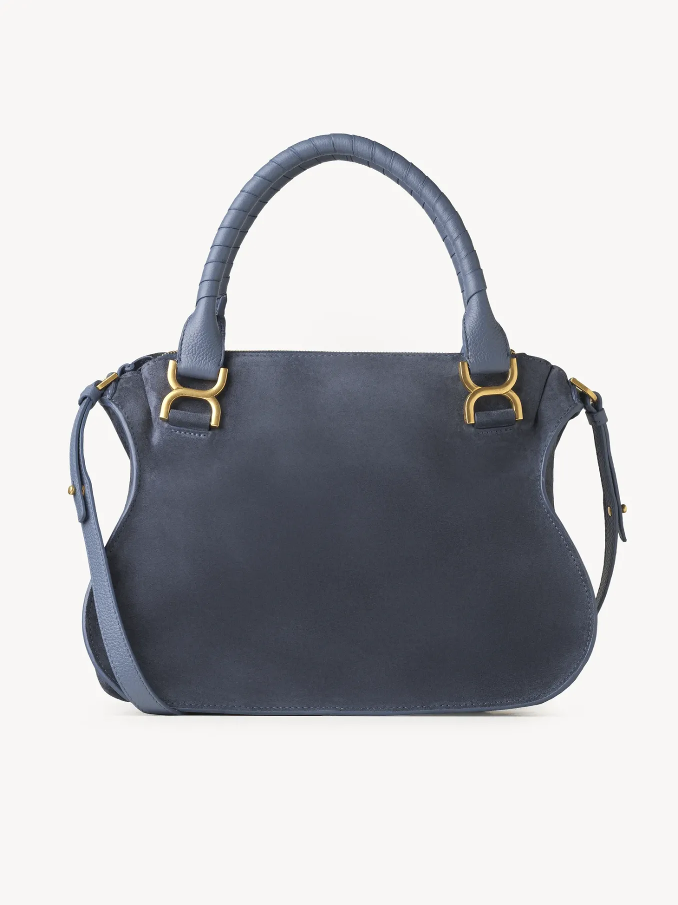 Sacs À Bandoulière-Chloé Sac Double Porte Marcie Graphite Navy