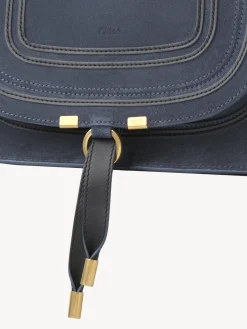 Sacs À Bandoulière-Chloé Sac Double Porte Marcie Graphite Navy