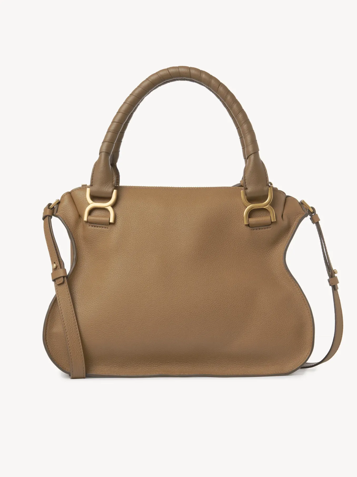 Sacs À Bandoulière-Chloé Sac Double Porte Marcie Pottery Brown