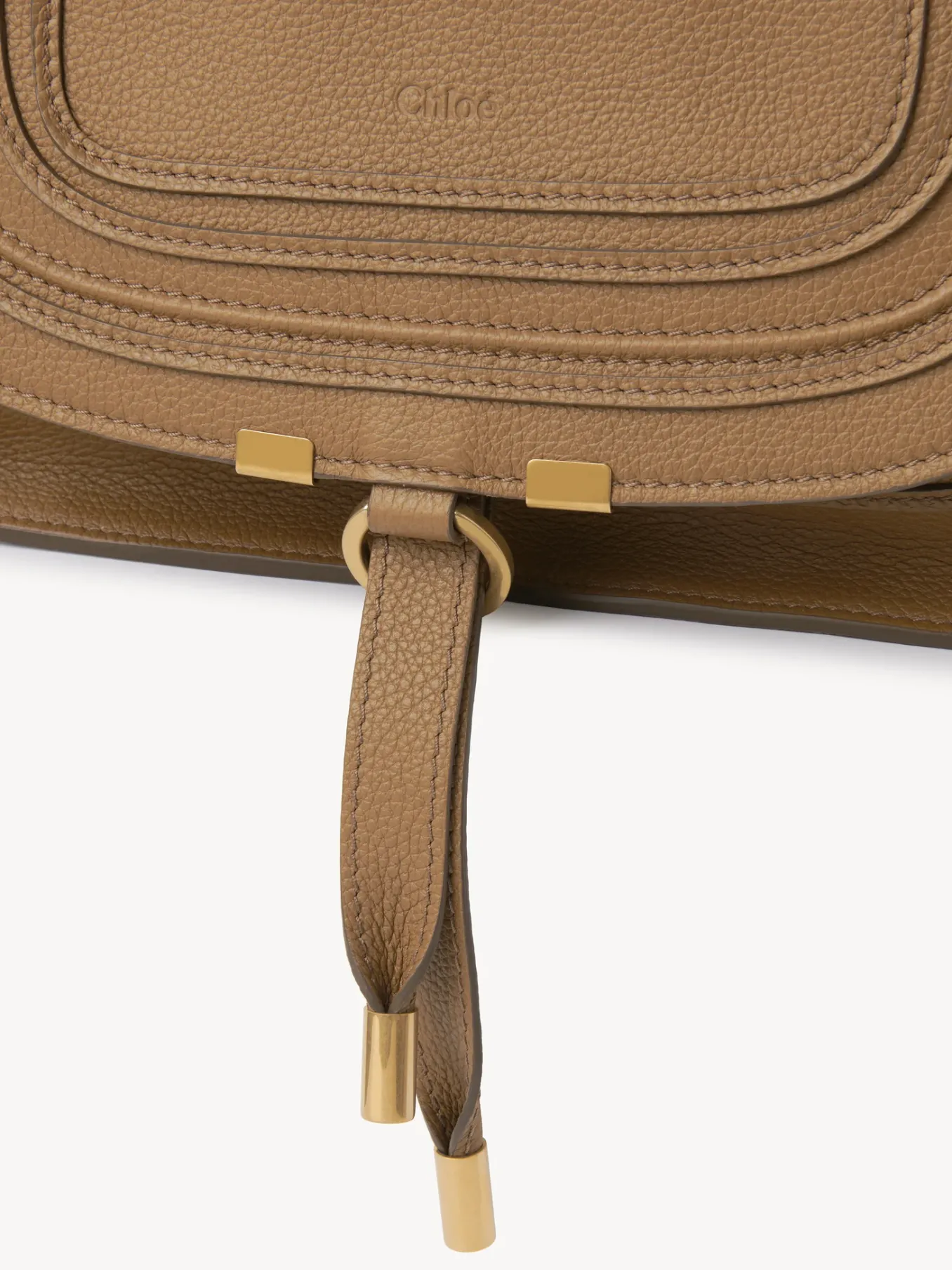 Sacs À Bandoulière-Chloé Sac Double Porte Marcie Pottery Brown
