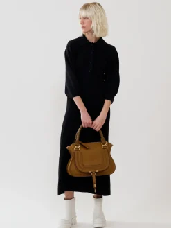 Sacs À Bandoulière-Chloé Sac Double Porte Marcie Pottery Brown