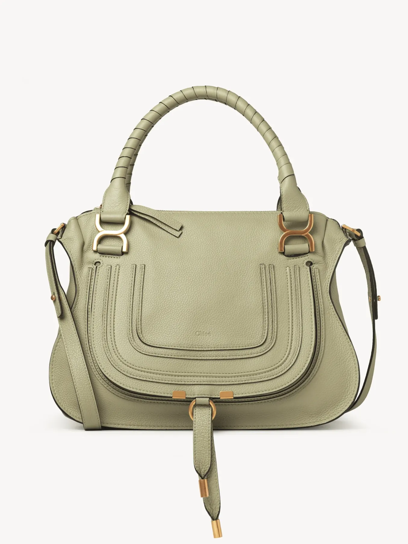 Sacs À Bandoulière-Chloé Sac Double Porte Marcie Faded Green