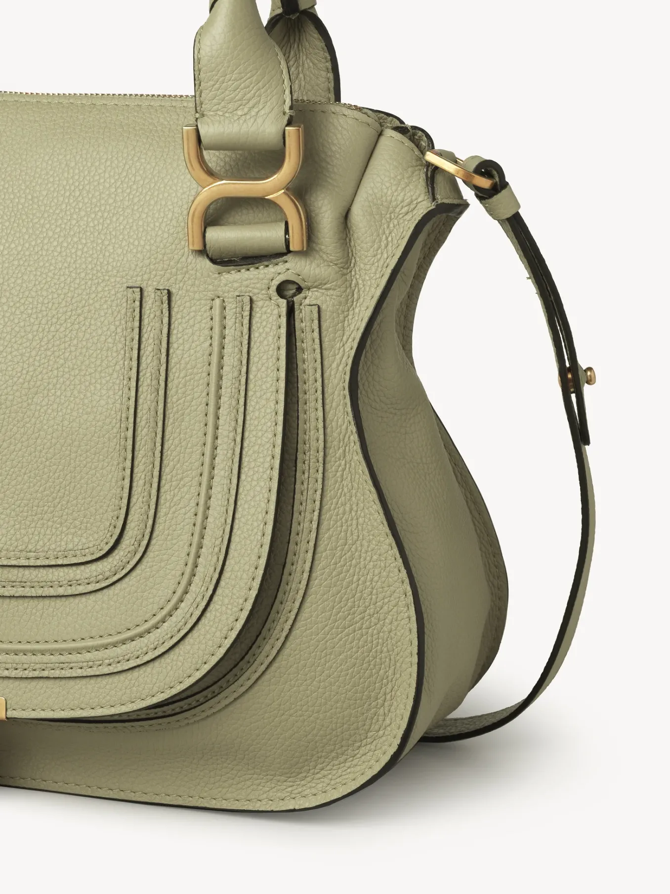 Sacs À Bandoulière-Chloé Sac Double Porte Marcie Faded Green