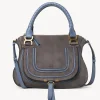 Sacs À Bandoulière-Chloé Sac Double Porte Marcie Cashmere Grey