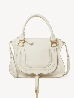 Sacs À Bandoulière-Chloé Sac Double Porte Marcie Misty Ivory