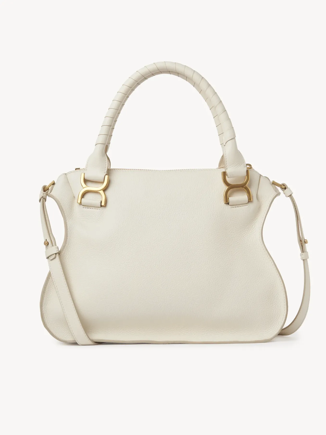 Sacs À Bandoulière-Chloé Sac Double Porte Marcie Misty Ivory