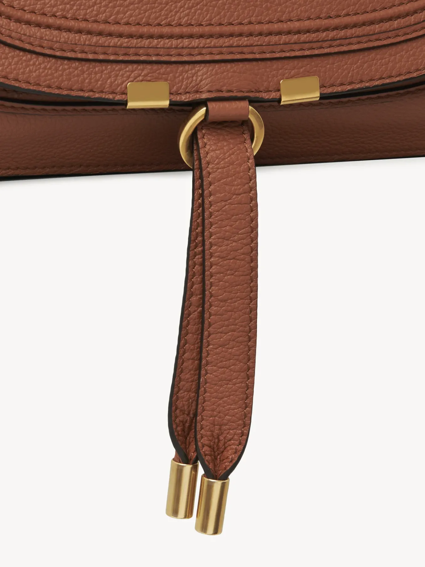 Sacs À Bandoulière-Chloé Sac Double Porte Marcie Tan