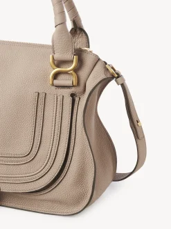 Sacs À Bandoulière-Chloé Sac Double Porte Marcie Nomad Beige