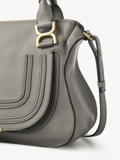 Sacs À Bandoulière-Chloé Sac Double Porte Marcie Cashmere Grey