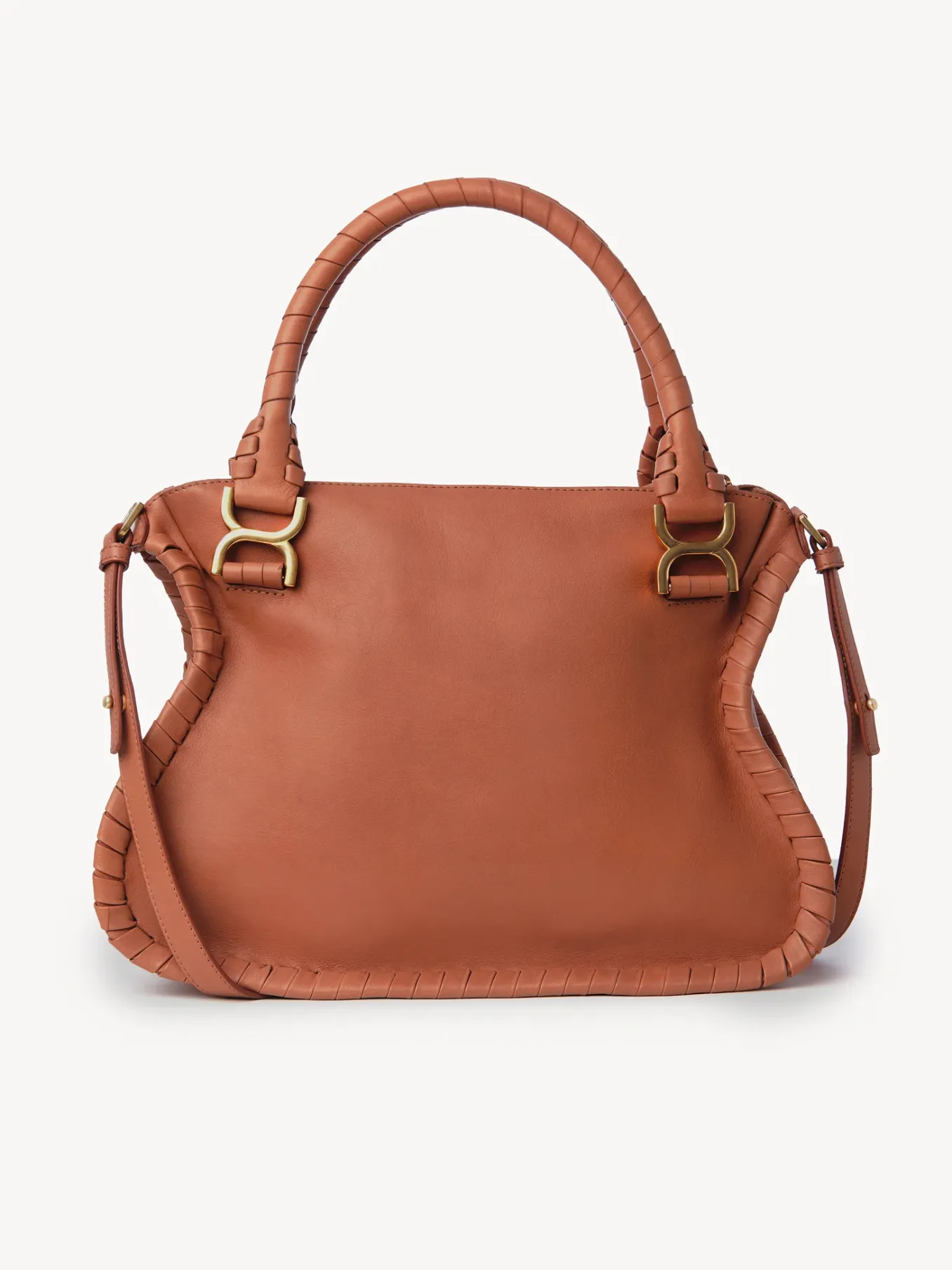 Sacs À Bandoulière-Chloé Sac Double Porte Marcie Henna Orange