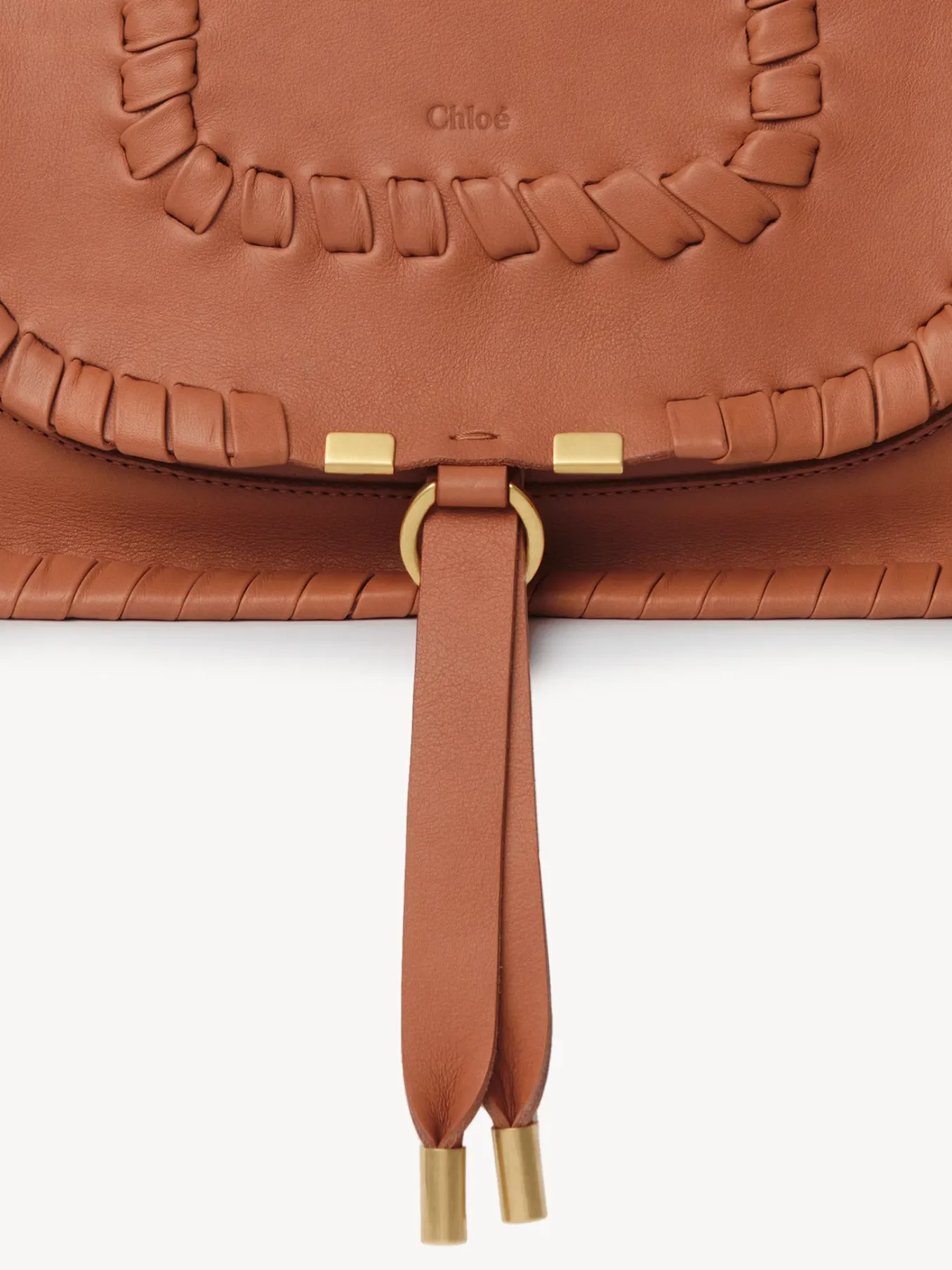 Sacs À Bandoulière-Chloé Sac Double Porte Marcie Henna Orange