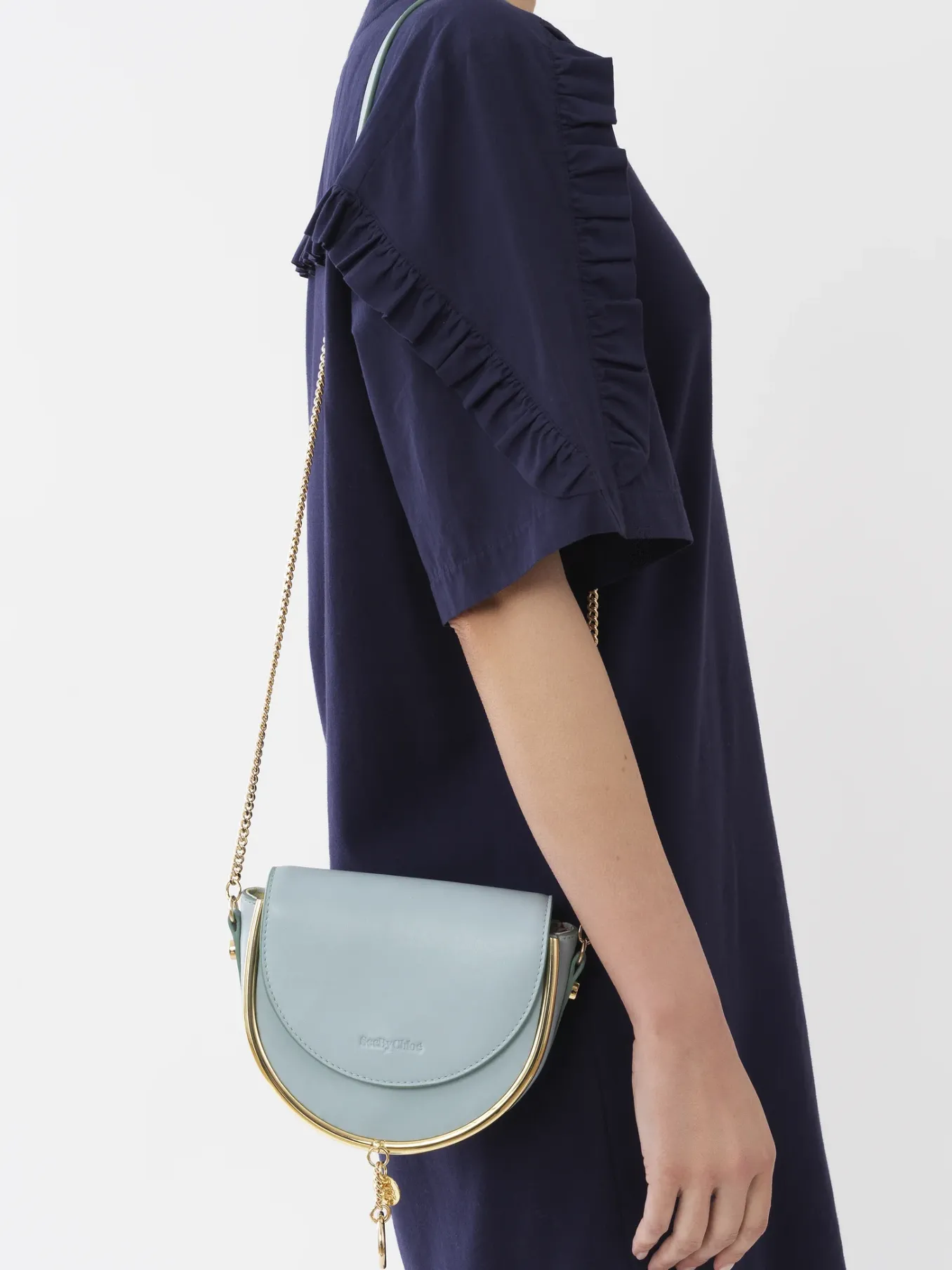 Sacs À Bandoulière-Chloé Sac Du Soir Mara Sterling Blue