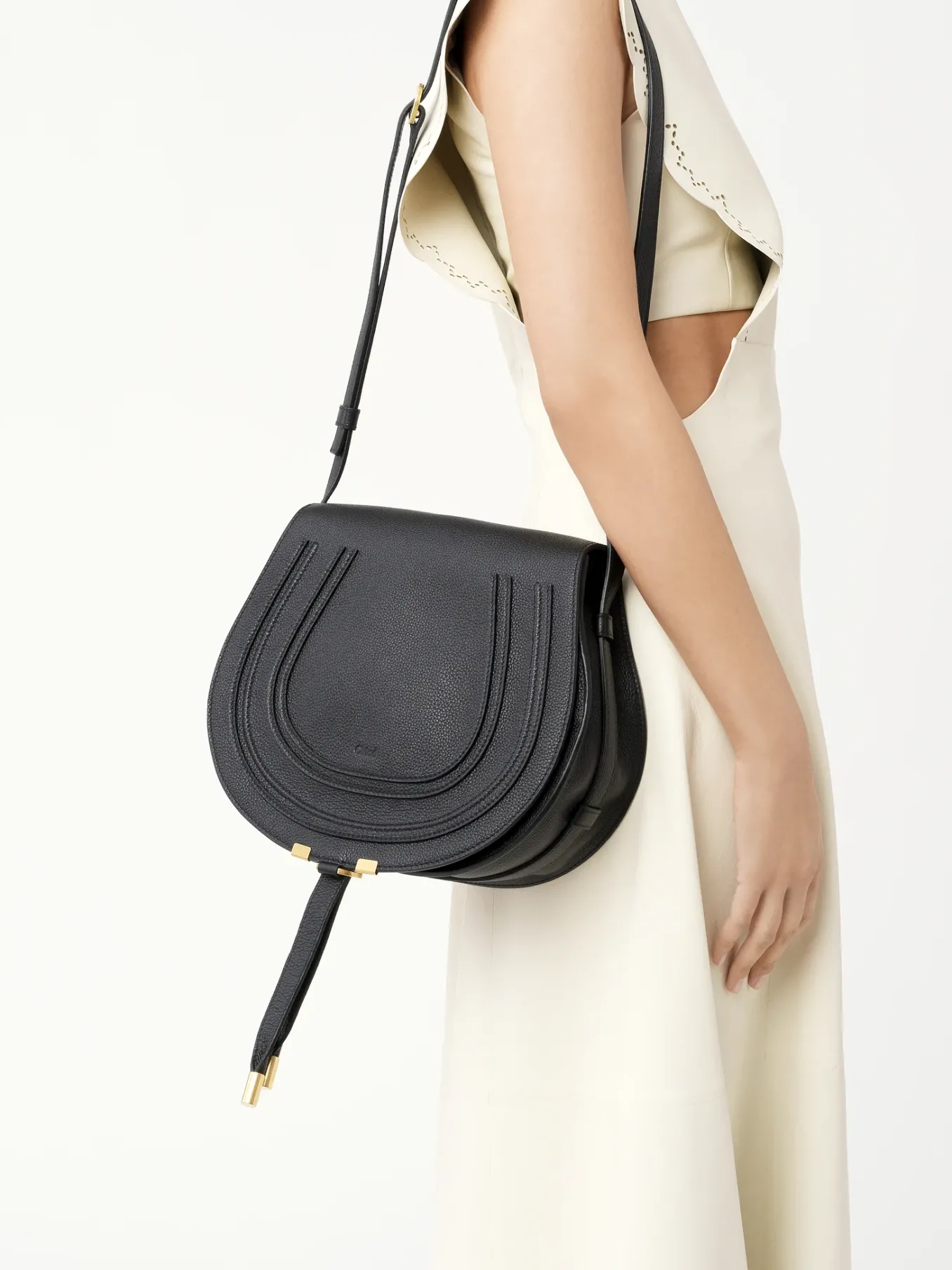 Sacs À Bandoulière-Chloé Sac Porte Épaule Marcie Noir