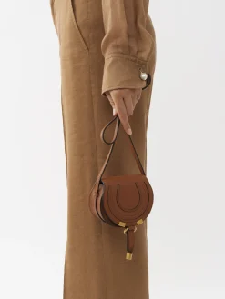 Sacs À Bandoulière-Chloé Sac Porte Épaule Marcie Nano Tan