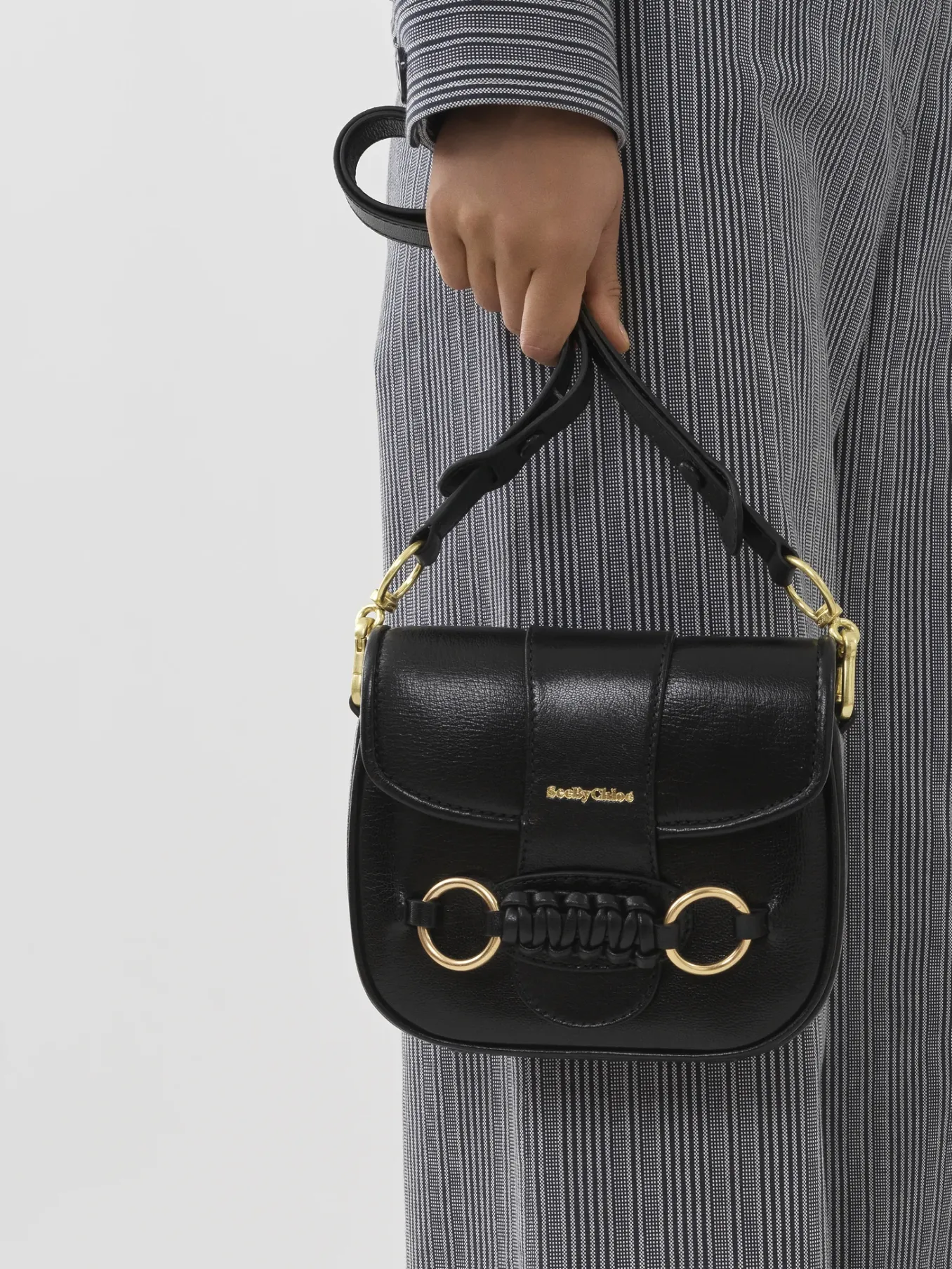 Sacs Porté Épaule-Chloé Sac Porte Épaule Saddie Noir