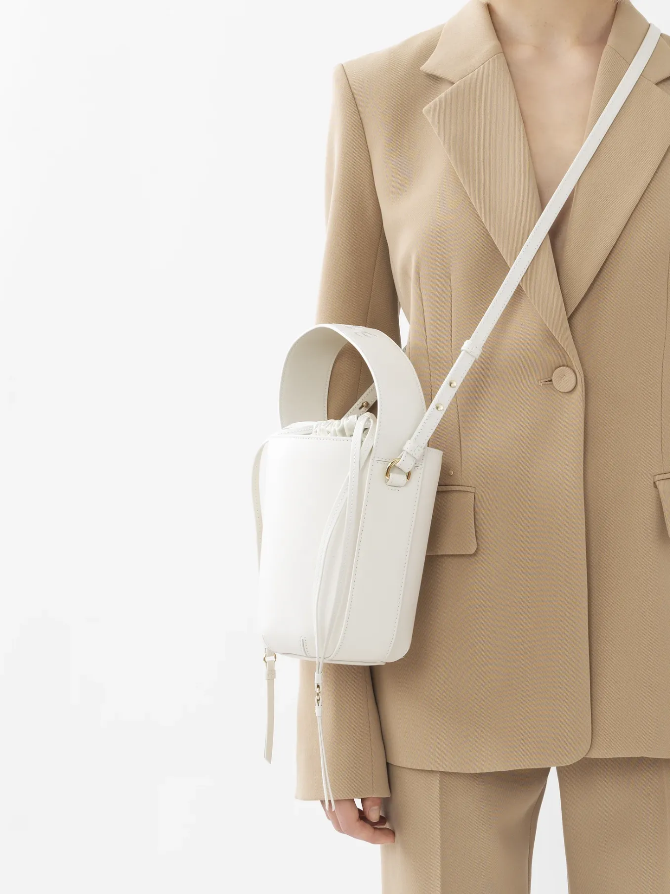 Sacs À Bandoulière-Chloé Sac Seau Chloe Sense Blanc