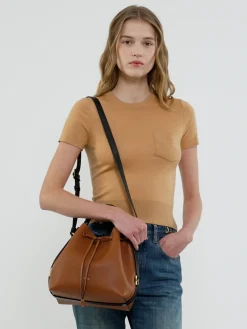 Sacs À Bandoulière-Chloé Sac Seau Marcie Tan