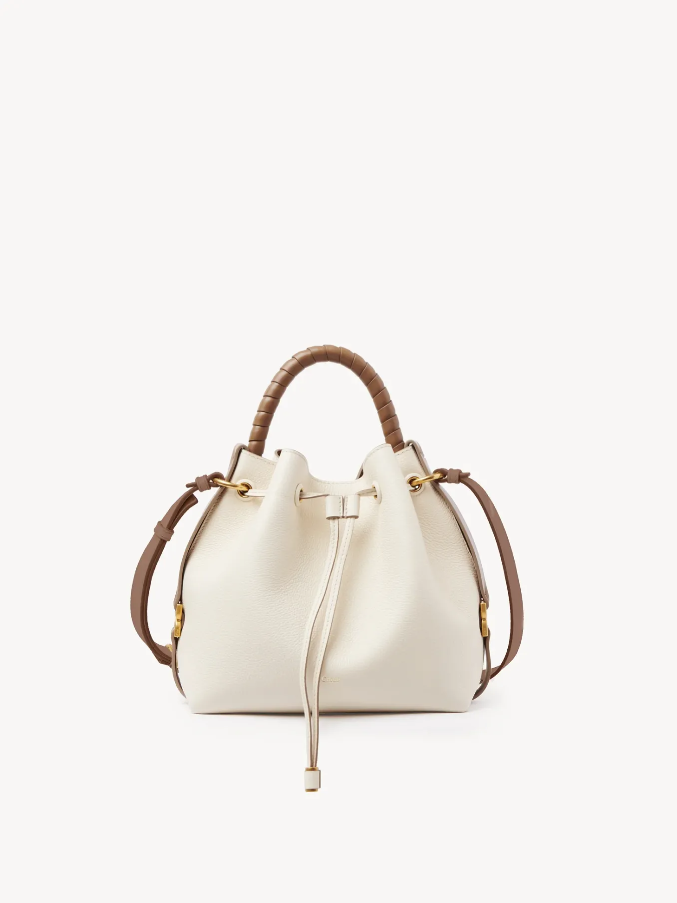 Sacs À Bandoulière-Chloé Sac Seau Marcie Misty Ivory