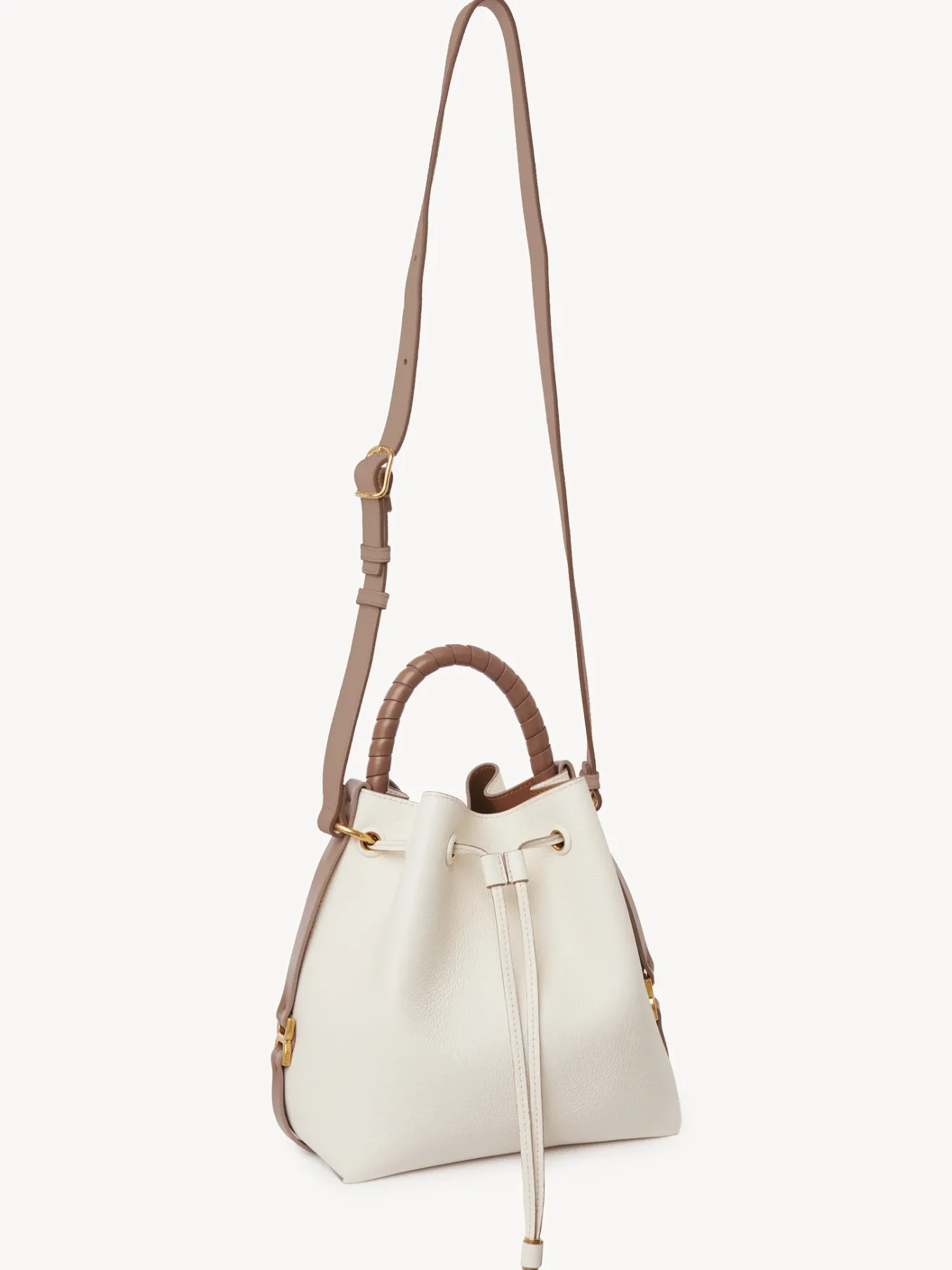 Sacs À Bandoulière-Chloé Sac Seau Marcie Misty Ivory
