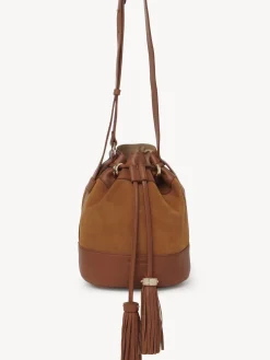 Sacs Porté Épaule-Chloé Sac Seau Vicki Caramello