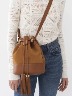 Sacs Porté Épaule-Chloé Sac Seau Vicki Caramello