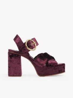 Sandales Et Espadrilles-Chloé Sandales A Plateforme Orla Borgogna