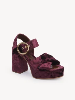 Sandales Et Espadrilles-Chloé Sandales A Plateforme Orla Borgogna