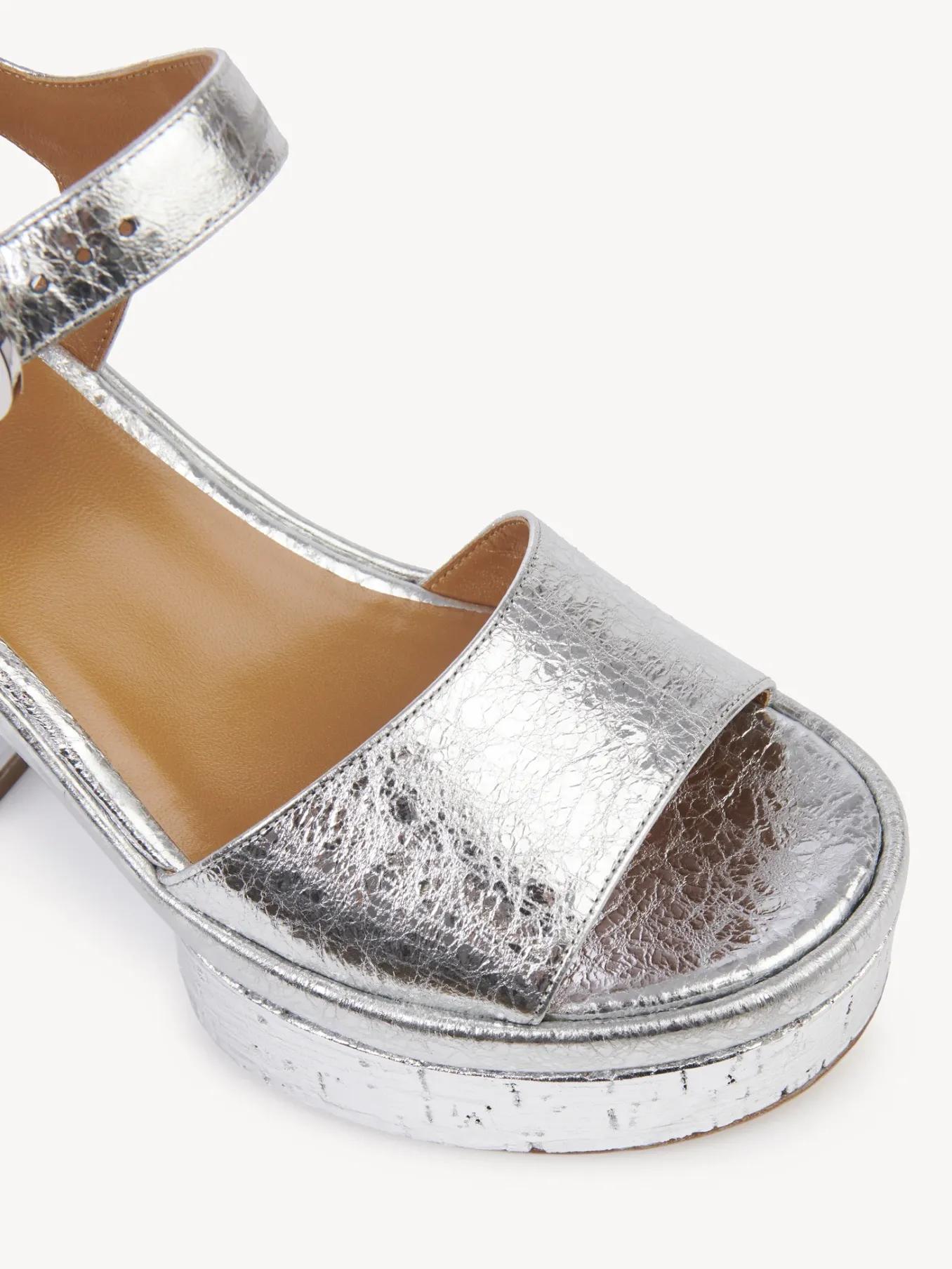 Sandales Et Espadrilles-Chloé Sandales A Talon Odina Silver
