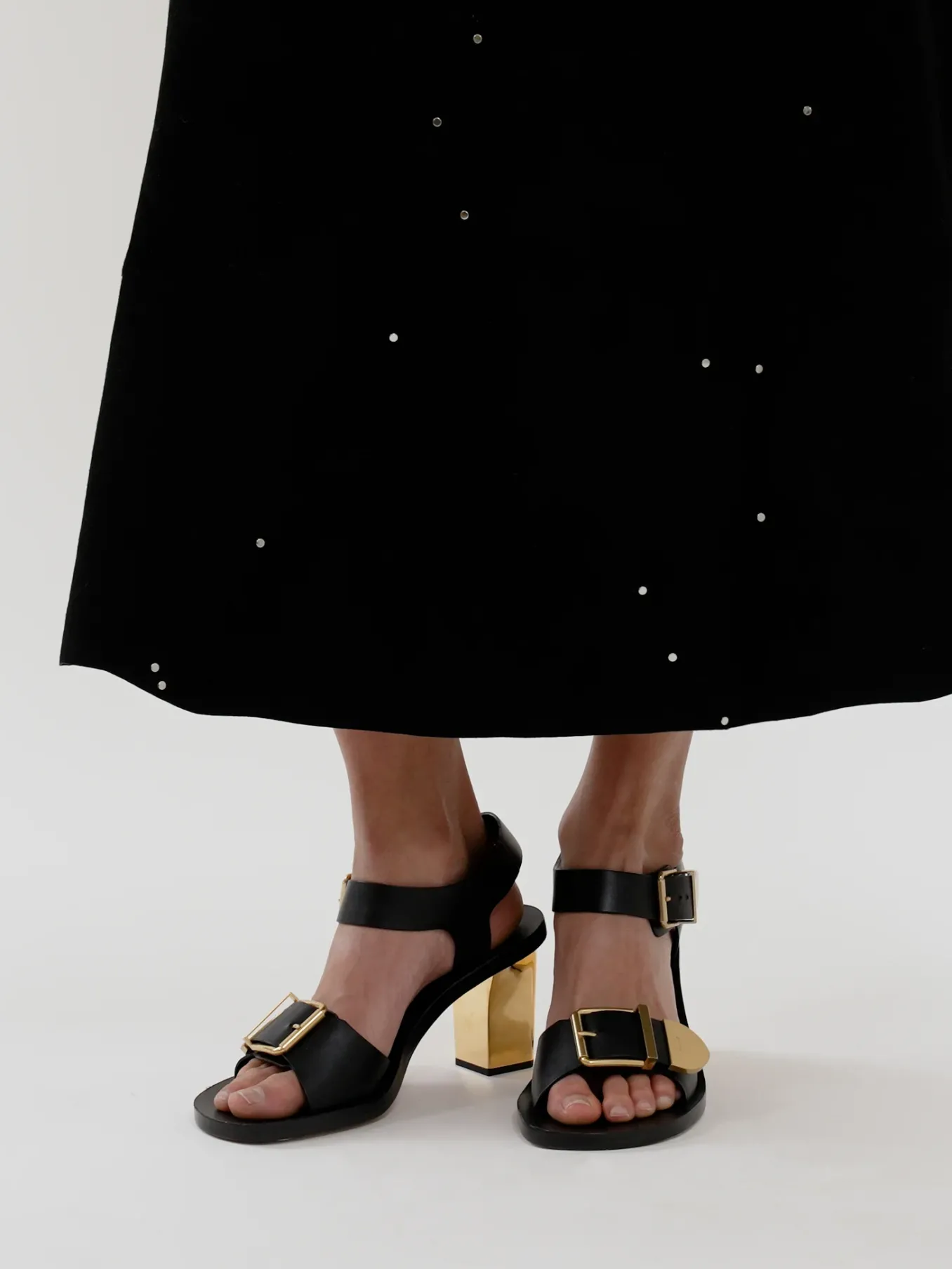 Sandales Et Espadrilles-Chloé Sandales A Talon Rebecca Noir