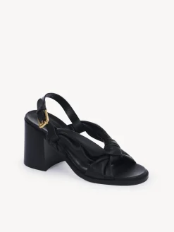 Sandales Et Espadrilles-Chloé Sandales A Talon Spencer Noir