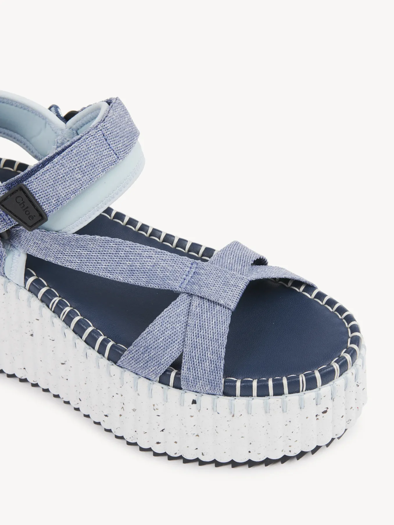 Sandales Et Espadrilles-Chloé Sandales Compensees Nama Denim