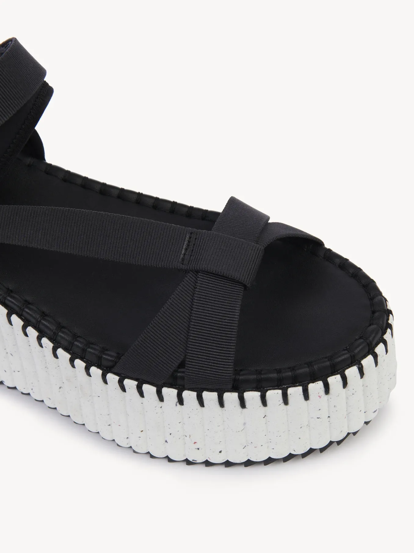 Sandales Et Espadrilles-Chloé Sandales Compensees Nama Noir