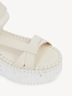 Sandales Et Espadrilles-Chloé Sandales Compensees Nama Pearly Grey