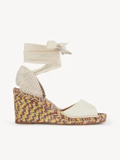Sandales Et Espadrilles-Chloé Sandales Espadrilles Compensees Piia Eggshell