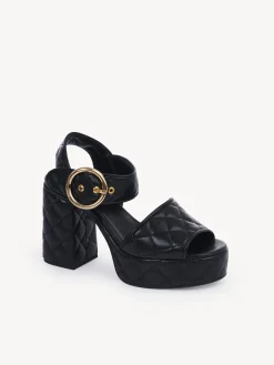 Sandales Et Espadrilles-Chloé Sandales Hautes Jodie Noir