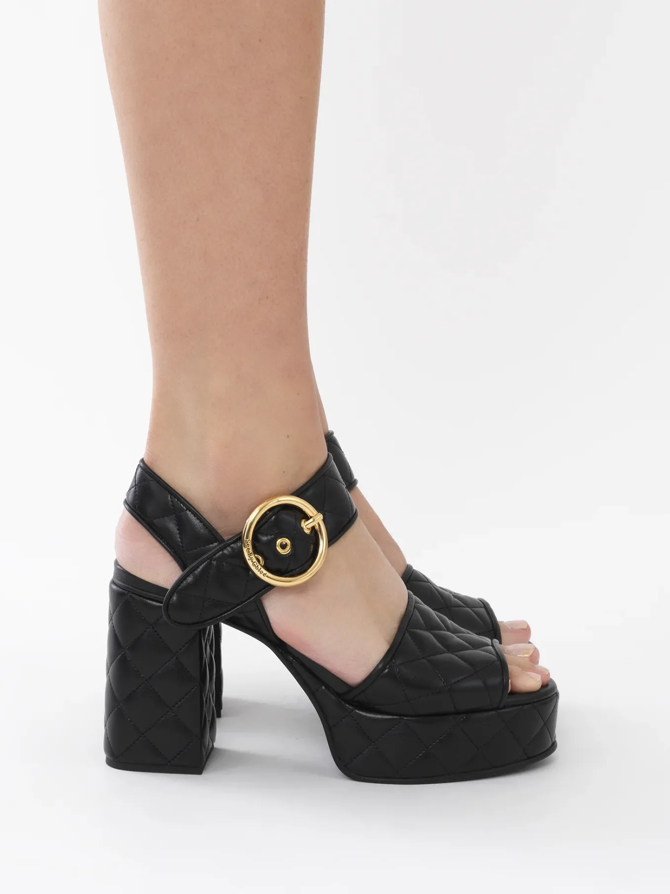Sandales Et Espadrilles-Chloé Sandales Hautes Jodie Noir