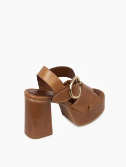 Sandales Et Espadrilles-Chloé Sandales Hautes Lyna Cuoio