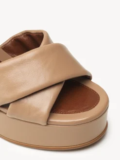 Sandales Et Espadrilles-Chloé Sandales Hautes Lyna Biscotto - Tan